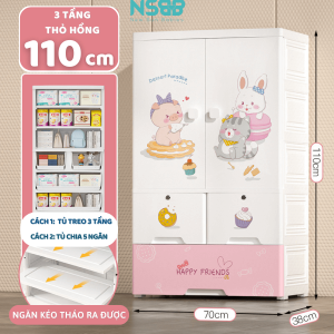 Thiết kế của tủ nhựa mang đến sự tiện lợi với bánh xe di chuyển.