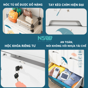 Với nhiều phân loại khác nhau, bao gồm tủ 3 tầng, 4 tầng và 5 tầng, sản phẩm này đáp ứng được nhu cầu lưu trữ và sắp xếp của mọi gia đình có con nhỏ.