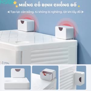 Một trong những điểm cải tiến hơn của tủ nhựa Pakey HX010 so với các sản phẩm đại trà khác trên thị trường chính là tủ được trang bị miếng dán để cố định với tường giúp gia tăng sự chắc chắn