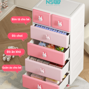 Ngăn kéo rộng lớn, đa dạng giúp phụ huynh dễ dàng phân loại và tổ chức đồ đạc của bé