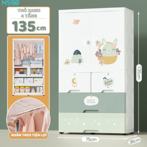 Thiết kế cánh mở và ngăn kéo tạo ra sự đa dạng trong việc sắp xếp và lưu trữ đồ dùng