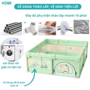Quây cũi vải cho bé, quây bóng cho bé K1