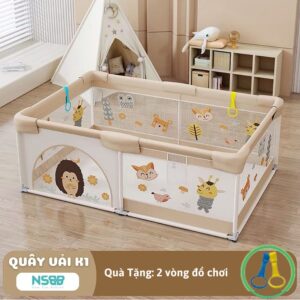 Quây cũi vải cho bé, quây bóng cho bé K1
