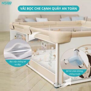 Quây cũi vải cho bé, quây bóng cho bé K1