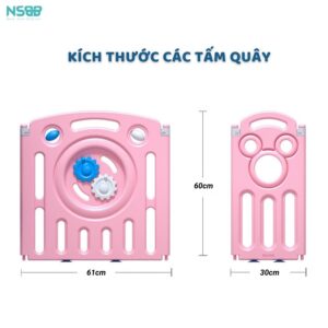 Quây nhựa cho bé gấp gọn Mickey