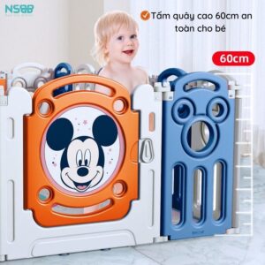Quây nhựa cho bé gấp gọn Mickey