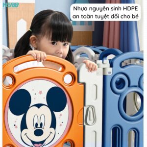 Quây nhựa cho bé gấp gọn Mickey