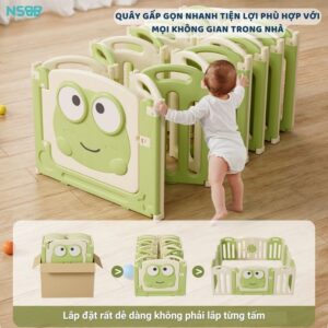 Quây nhựa gấp gọn Pakey ếch xanh