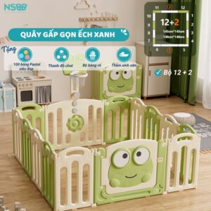 Quây nhựa gấp gọn Pakey ếch xanh