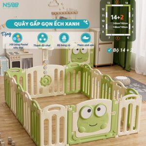 Quây nhựa gấp gọn Pakey ếch xanh