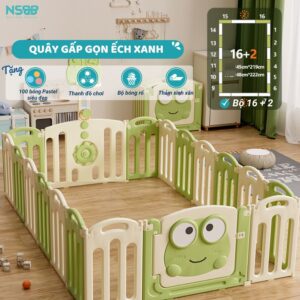Quây nhựa gấp gọn Pakey ếch xanh