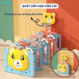 Quây cũi nhựa gấp gọn Pakey gấu NC01