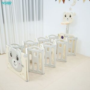 Quây cũi nhựa gấp gọn Pakey gấu NC01