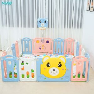 Quây cũi nhựa gấp gọn Pakey gấu NC01