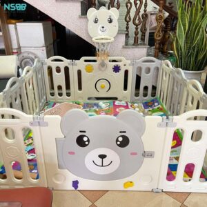 Quây cũi nhựa gấp gọn Pakey gấu NC01