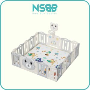 Quây cũi nhựa gấp gọn Pakey gấu NC01