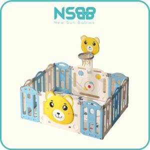 Quây cũi nhựa gấp gọn Pakey gấu NC01