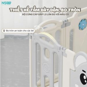 Quây cũi nhựa gấp gọn Pakey gấu NC01