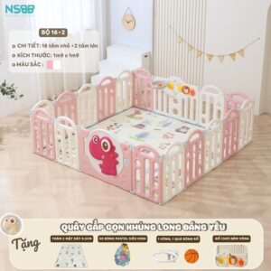 Quây nhựa gấp gọn Pakey khủng long