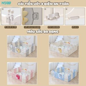 Quây nhựa gấp gọn Pakey khủng long