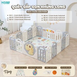 Quây nhựa gấp gọn Pakey khủng long
