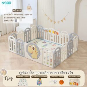 Quây nhựa gấp gọn Pakey khủng long