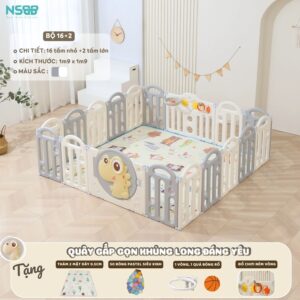 Quây nhựa gấp gọn Pakey khủng long