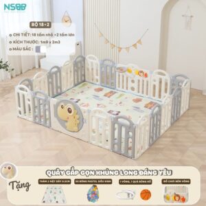 Quây nhựa gấp gọn Pakey khủng long