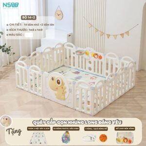 Quây nhựa gấp gọn Pakey khủng long