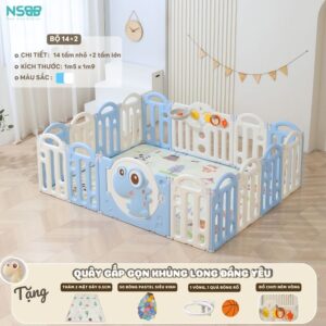 Quây nhựa gấp gọn Pakey khủng long