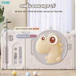 Quây nhựa gấp gọn Pakey khủng long