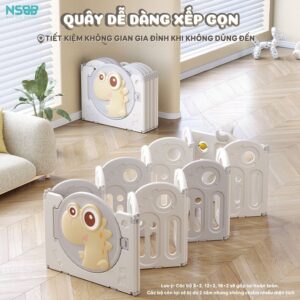 Quây nhựa gấp gọn Pakey khủng long
