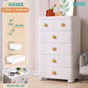 Tủ nhựa 5 tầng dạng ngăn kéo HX003