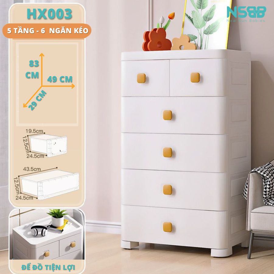 Tủ nhựa 5 tầng dạng ngăn kéo HX003