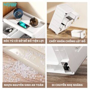 Tủ nhựa 5 tầng dạng ngăn kéo HX003