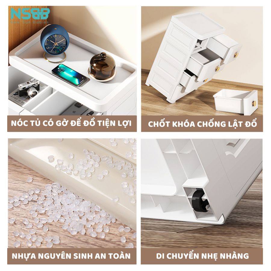 Tủ nhựa 5 tầng dạng ngăn kéo HX003