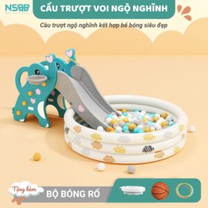 Cầu trượt cho bé Pakey voi cao cấp