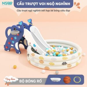 Cầu trượt cho bé Pakey voi cao cấp