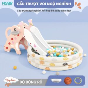Cầu trượt cho bé Pakey voi cao cấp