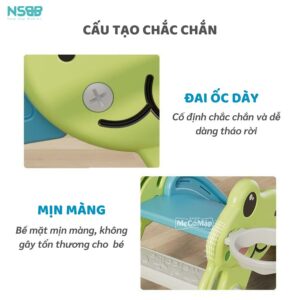 Cầu trượt đơn khủng long KS01