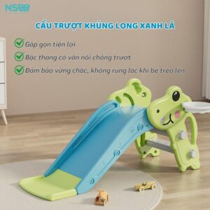 Cầu trượt đơn khủng long KS01