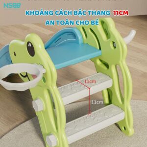 Cầu trượt đơn khủng long KS01