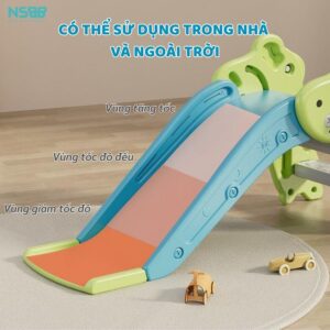 Cầu trượt đơn khủng long KS01