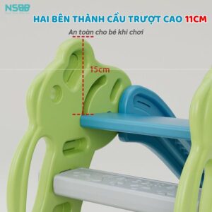 Cầu trượt đơn khủng long KS01