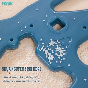 Cầu trượt gấp gọn họa tiết khủng long KS02