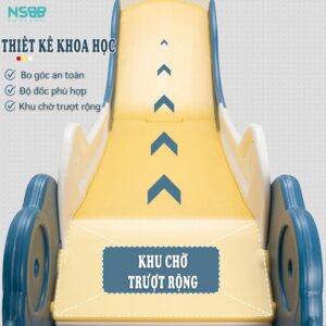 Cầu trượt gấp gọn họa tiết khủng long KS02