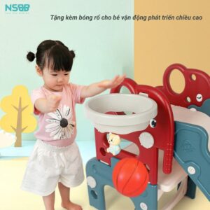 Cầu trượt gấp gọn đa năng 6in1 Pakey voi, cầu trượt cao cấp
