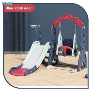 Cầu trượt xích đu cho bé Pakey tên lửa kèm bộ bóng r