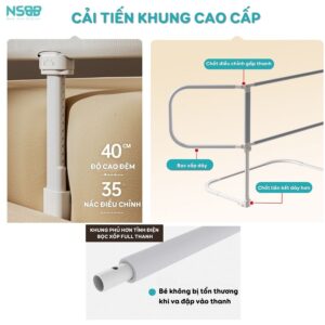 Thanh chắn giường đa năng gấp gọn Pakey