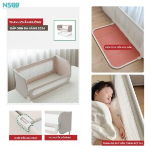 Thanh chắn giường đa năng gấp gọn Pakey